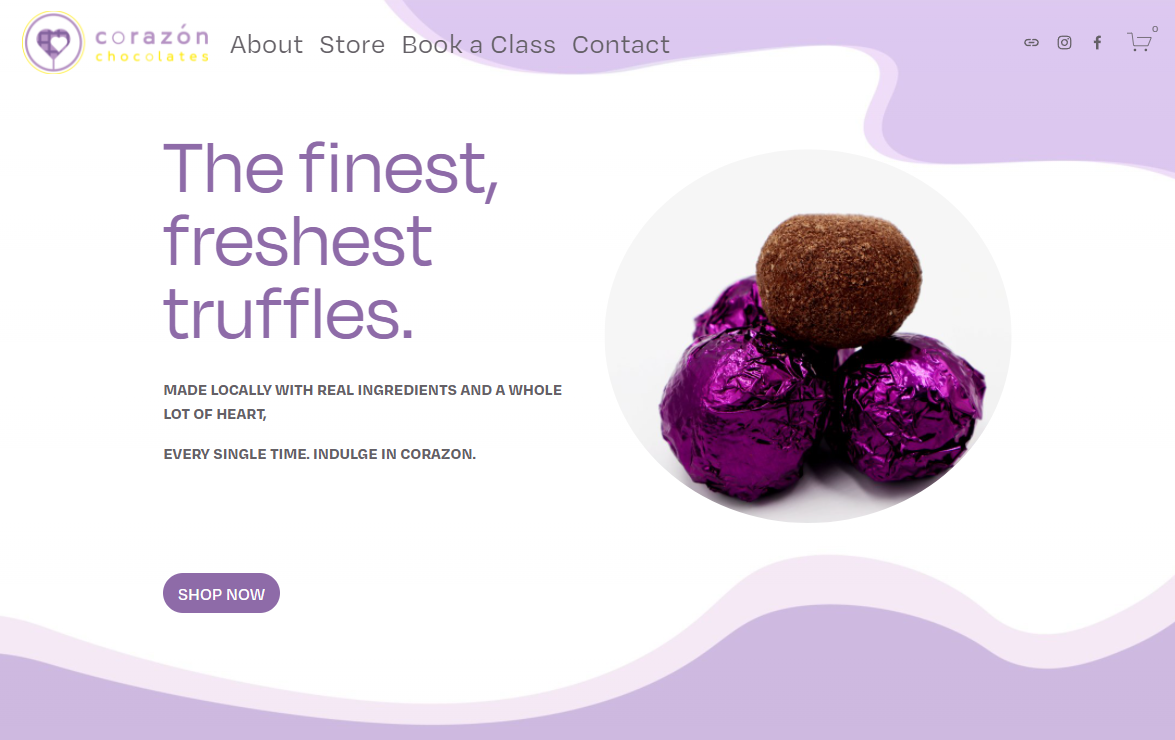 Rebranding of an online Chocolate Shop